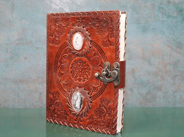Taşlı Deri Defter Model 2