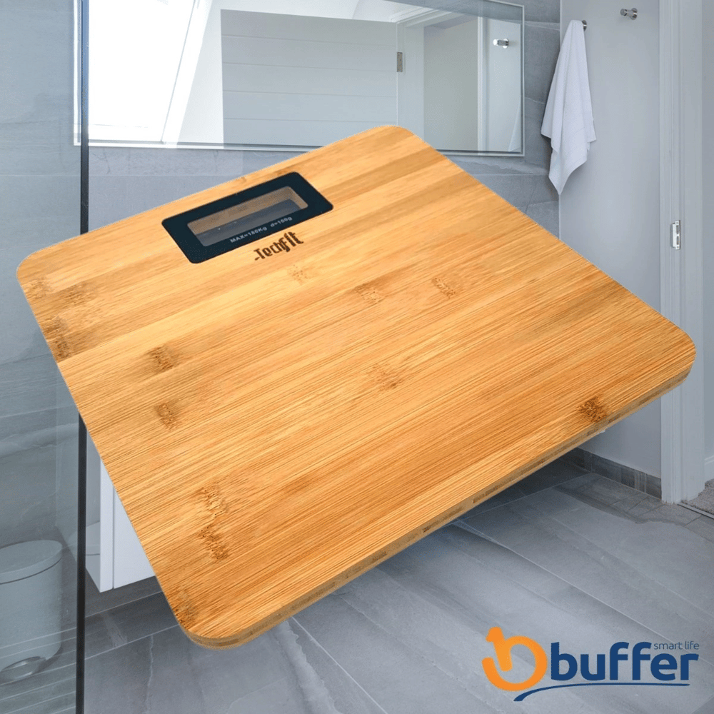 Techfit Bambu Banyo Baskülü Yüksek Hassasiyetli Darbelere Dijital Dayanıklı Terazi Tf 1065 Max 180kg Bx40