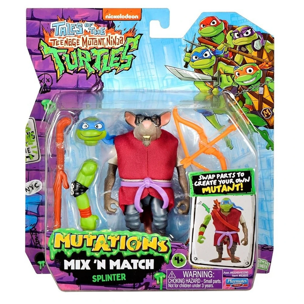 Teenage Mutant Ninja Turtles Mutations Mix N Match Splinter Figürü