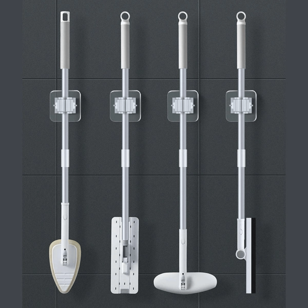Tekli Duvara Yapışkanlı Mop Tutucu Aparat Sopa Askısı Bx40