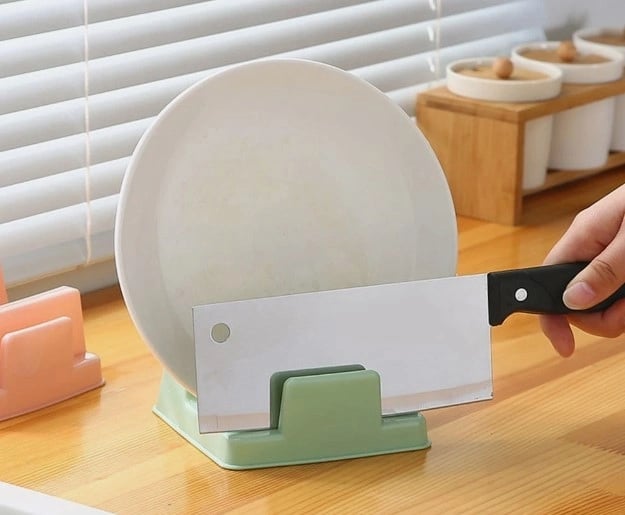 Tencere Kapağı Ve Kesme Tahtası Tutucu Mutfak Standı Bx40