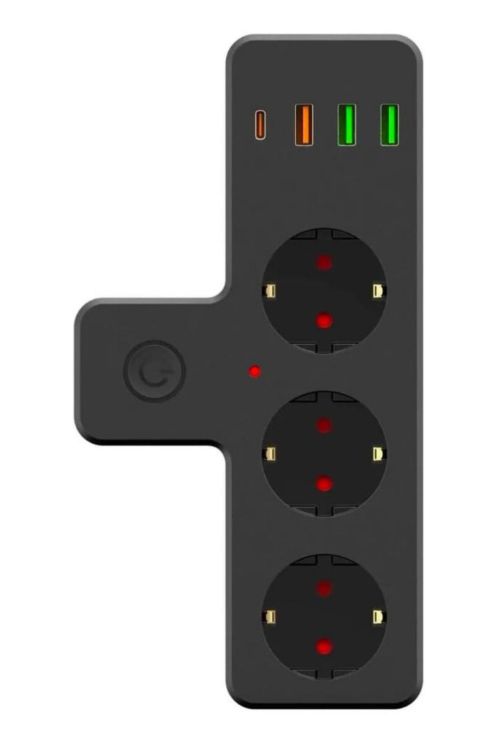 Termal Akım Korumalı 3 Adet Soket,3 Adet USB ve 1 Adet Type-C Girişli 20w Priz Model 3397 (3936)