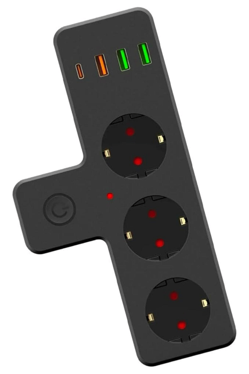 Termal Akım Korumalı 3 Adet Soket,3 Adet Usb Ve 1 Adet Type-c Girişli 20w Priz Model 3397 Bx40