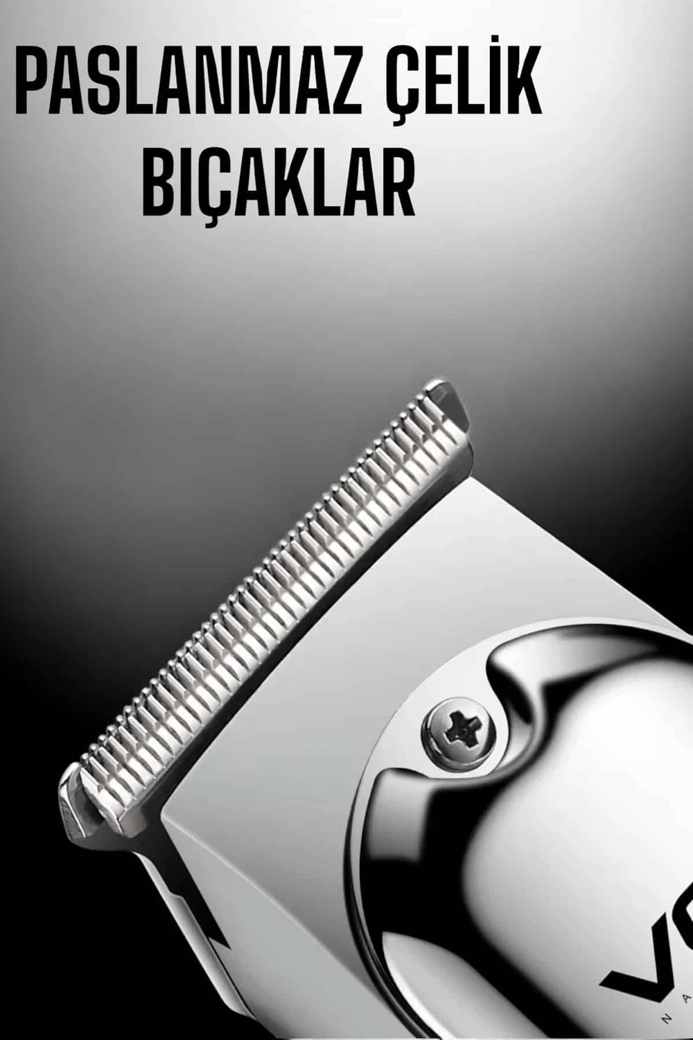 3 Başlıklı Şarjlı Tıraş Makinesi 14cm Paslanmaz Çelik Taraklı Ense Sakal Saç İçin BX-313692