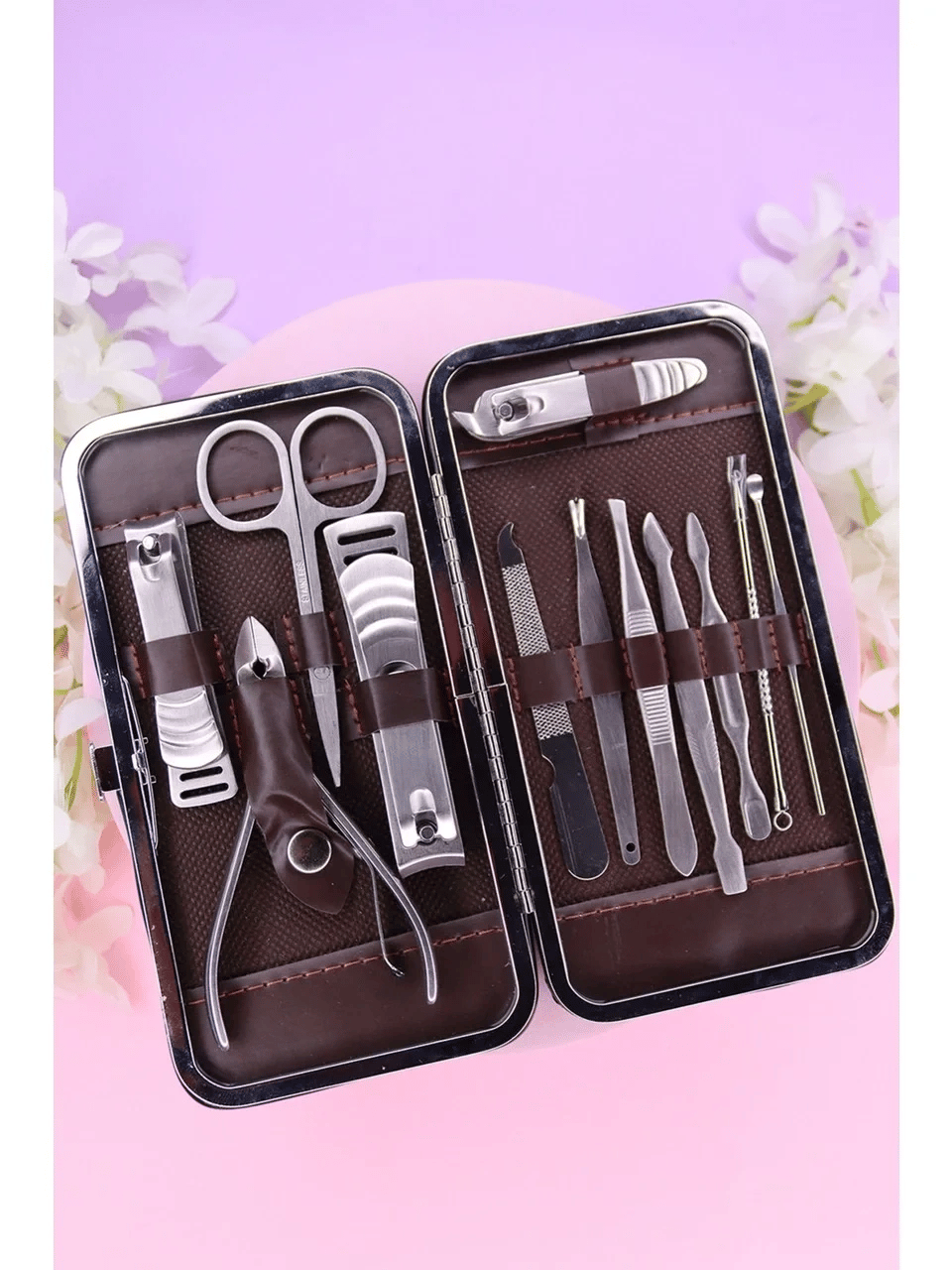 Tırnak Makası Tırnak Bakım Seti Deri Çantalı 12 Parça Set Bx40