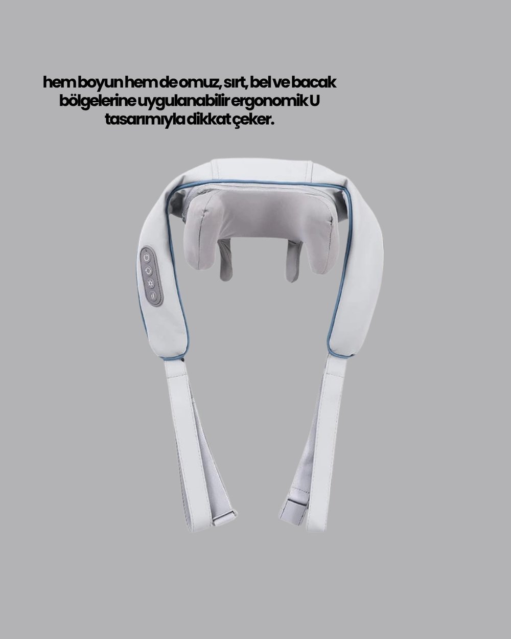 Titreşimli Boyun Masaj Cihazı Isı Terapili Şarjlı VNB-01 Ergonomik U Tasarım