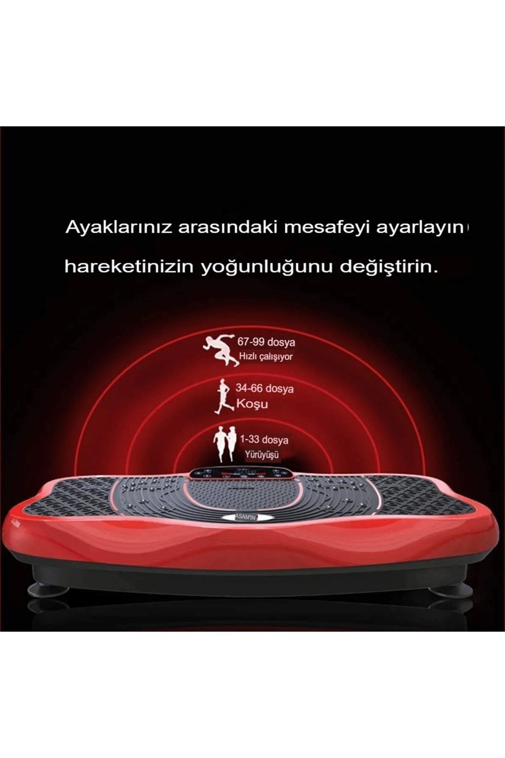 Titreşimli müzikli egzersiz plaka kırmızı renk tüm vücut spor masaj aleti - Ekipman & Aksesuar