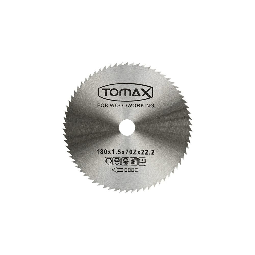 Tomax Ağaç Daire Testeresi (elmassız) 180x1,5 Diş 70z