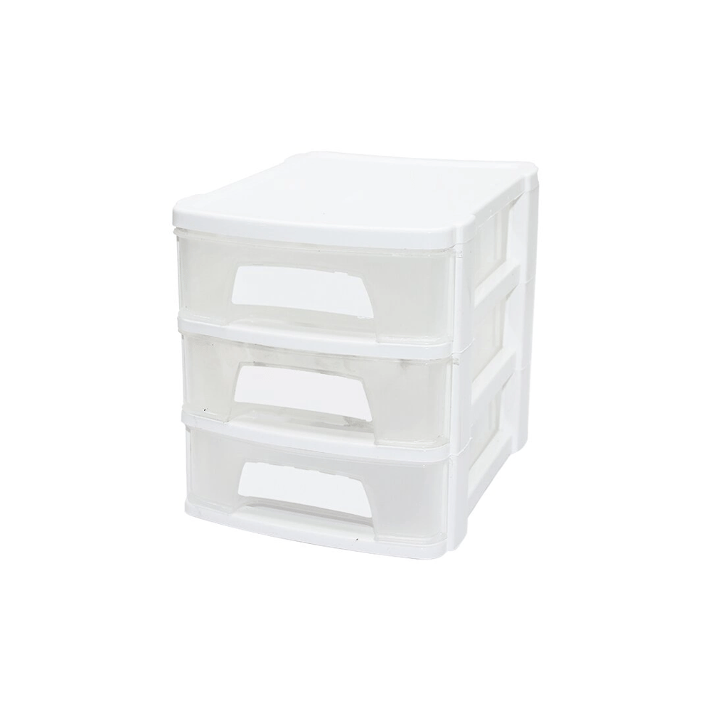 Tonton - No:1 Çekmece 3 Katlı 21.5x16.5x18.5 Cm - Siyah Veya Beyaz Renk Gönderilir Bx40