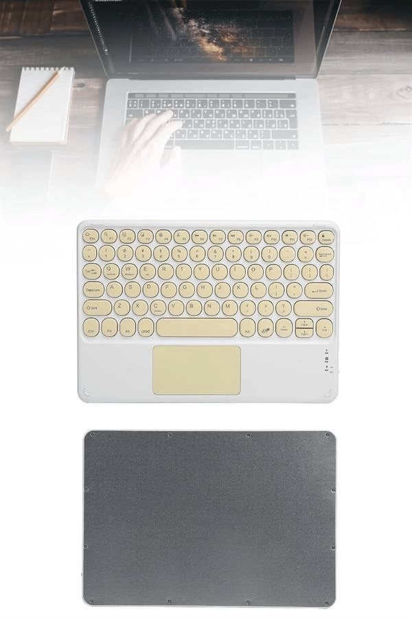 Touchpad Tüm Cihazlara Uyumlu Bluetooth Klavye Touchpad Slim Kablosuz Wifi Q Klavye