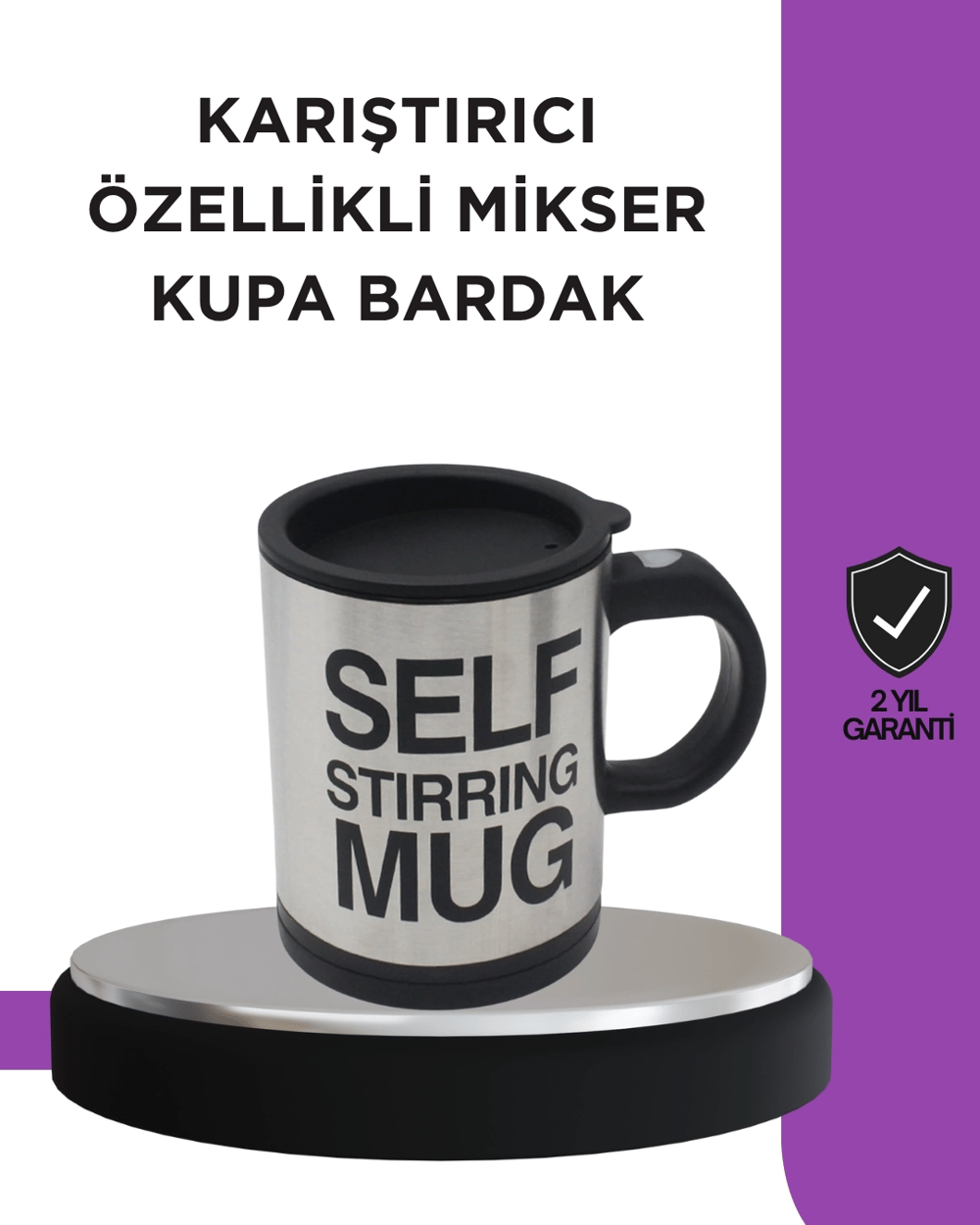 Toz İçecekler İçin Hızlı Karıştırma Özellikli Termos Kupa