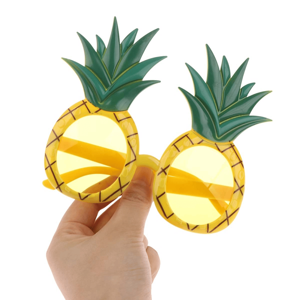 Tropikal Hawaii Ananas Şekilli Parti Gözlüğü 9.5 X 14 Cm Bx40