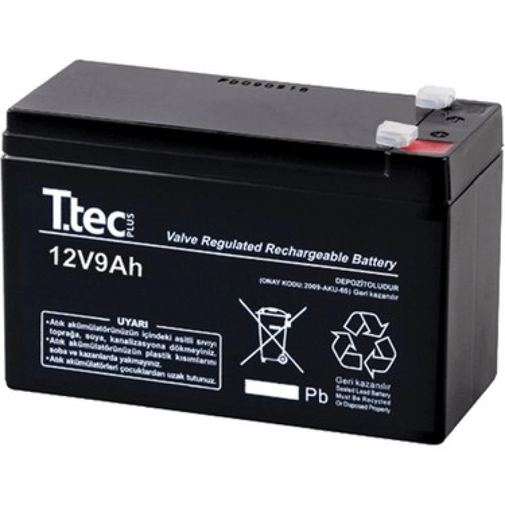 Ttec 12v 9 Ah Kuru Bakımsız Akü