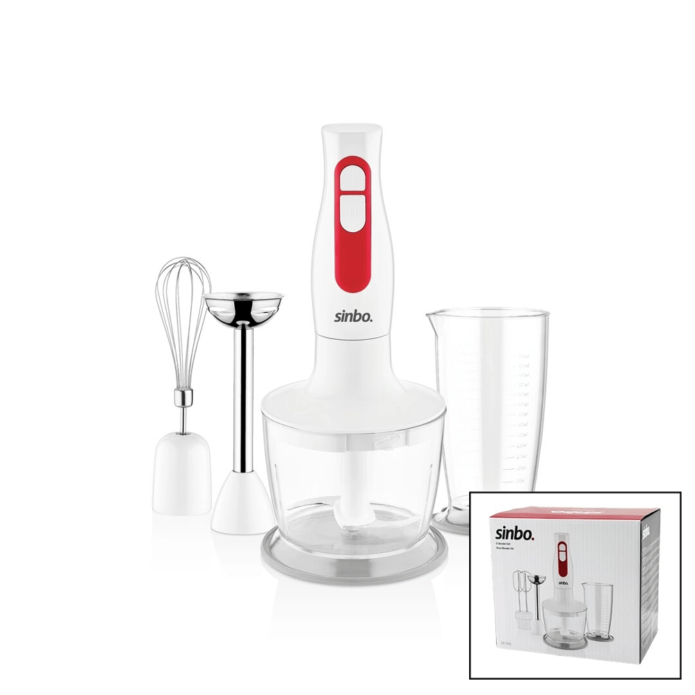 Turbo El Blender Seti Doğrayıcı- Mikser- Blender 2 Kademe Hız 600ml Hazne - 700ml Ölçü Kabı Shb-3100s Bx40