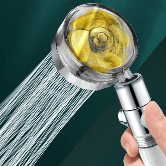 Turbo Pervaneli Ve Filtreli Su Tasarruflu 360 Derece Dönebilen Tazyikli Duş Başlığı Bx40