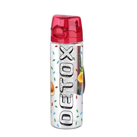 Tutma Saplı Kilitli Kendiliğinden Süzgeçli Kolay Taşınabilir Detoks Sporcu Diyet Matarası Bx40