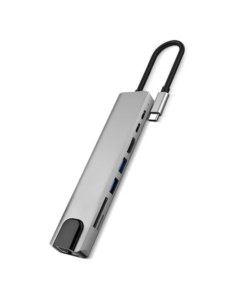Type C Çoklu Port Hub 8 Port USB HDMI SD Kart Ethernet Adaptör