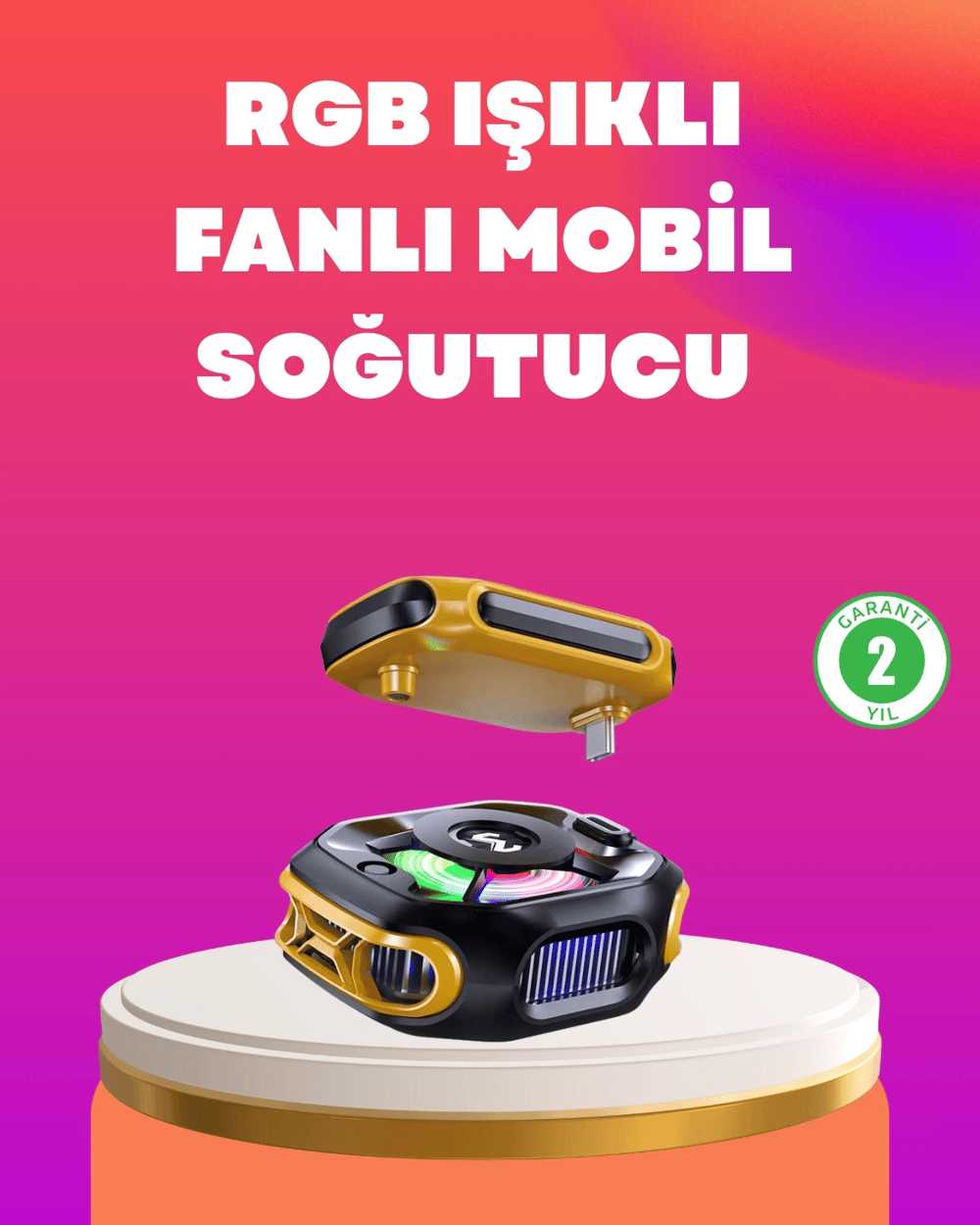 Type-C Girişli AI Modlu Yüksek Performanslı Telefon Soğutucu