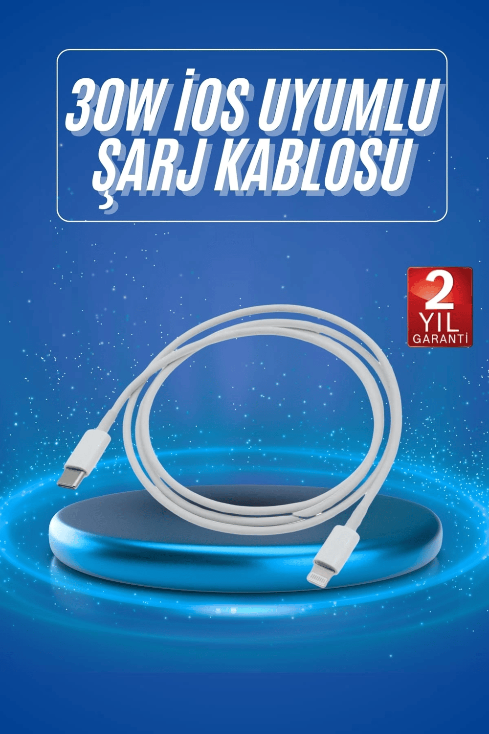 Type-C Ligtning 30W İOS Şarj Kablosu Hızlı Şarj Kablosu