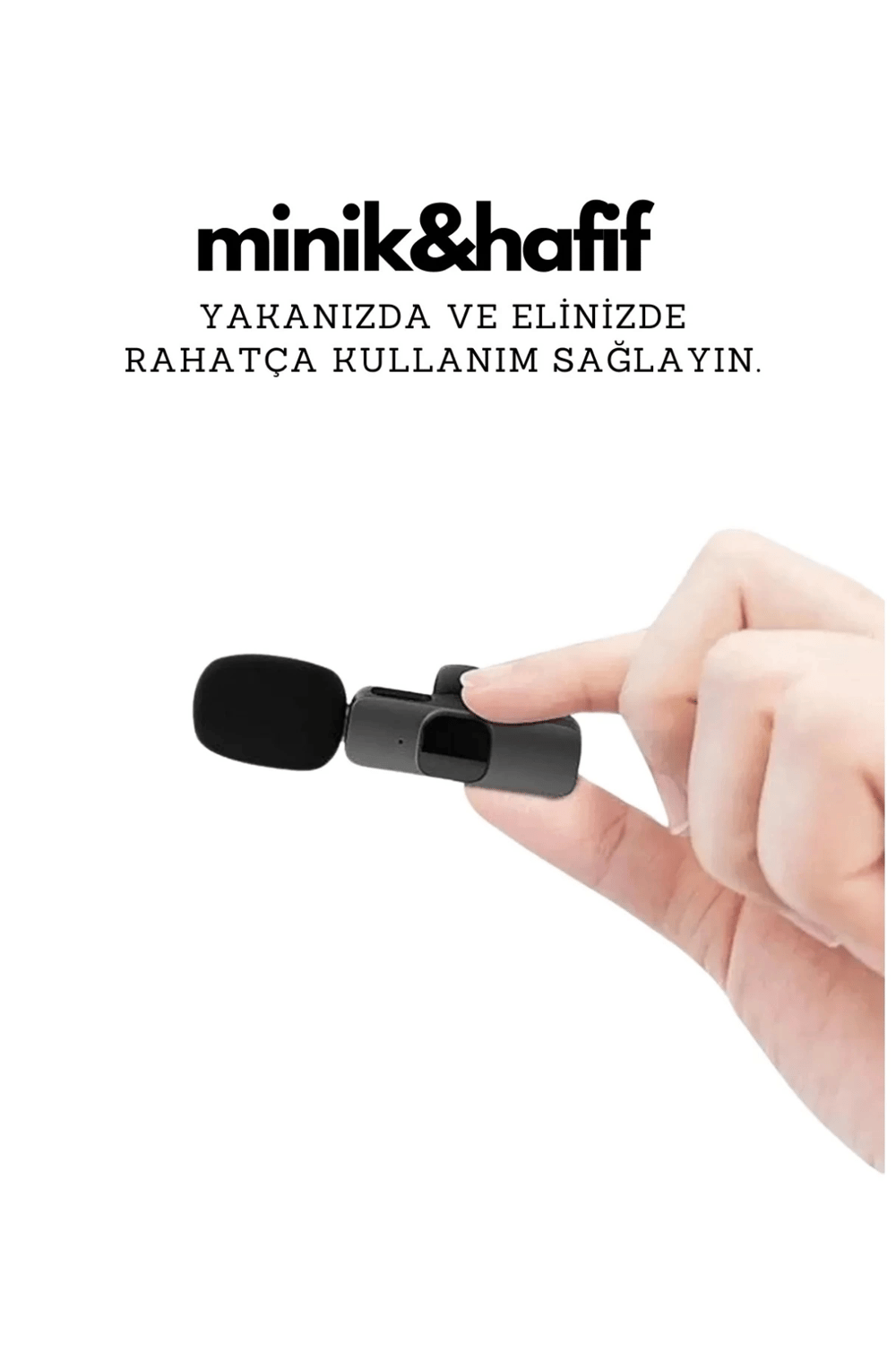 Type-C Çiftli Kablosuz Yaka Mikrofonu Seti - YouTube, TikTok, Vlog ve Canlı Yayınlar İçin Telefon Uyumlu Çift Mikrofon