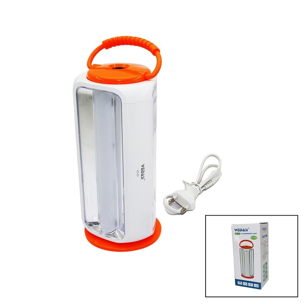 ÜÇGEN DİKEY MODEL EL FENERİ LAMBA 3 PARÇA  TUBE TÜP LED - 54SMD FİŞ ŞARJLI - POWERBANK - SOLAR GİRİŞ SOKETLİ (3936)