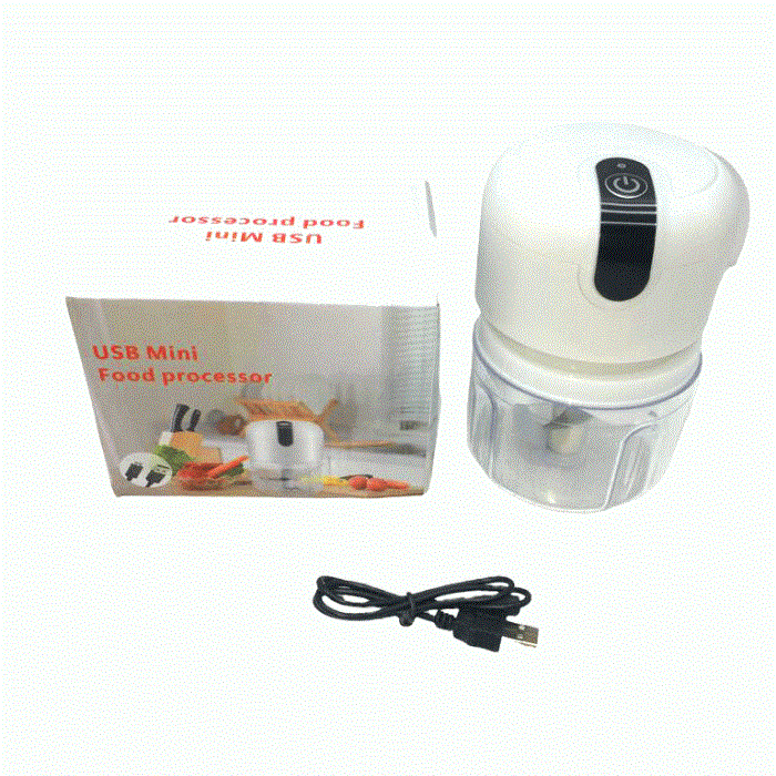 USB MİNİ FOOD PROCESSOR USB ŞARJLI MİNİ 3 BIÇAK BLENDER RONDO DOĞRAYICI 250ML - 45W (3936)