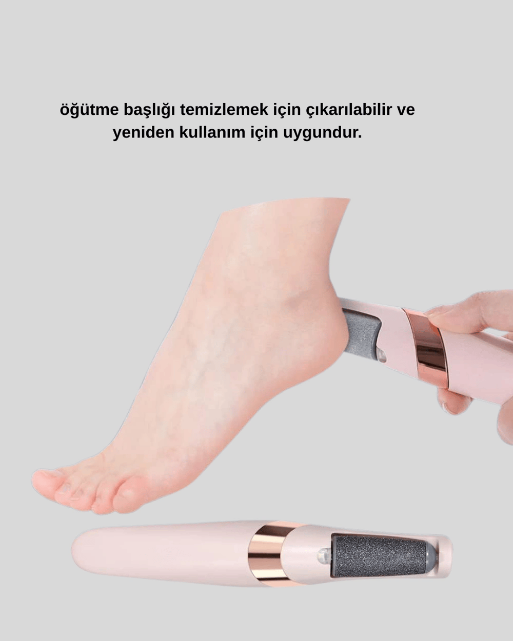 USB Şarjlı Ayak Törpüsü Nasır Temizleyici Elektrikli
