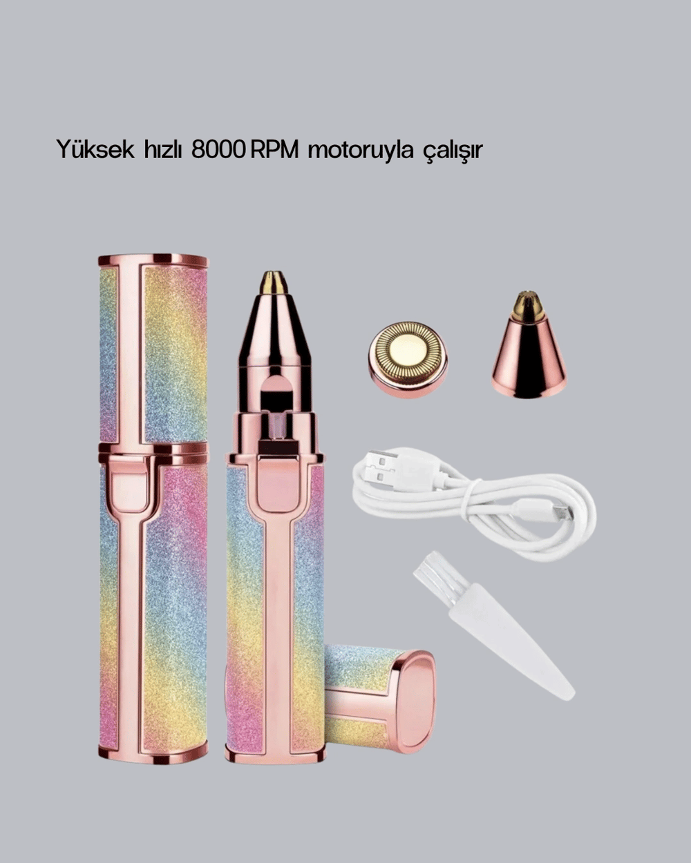 USB Şarjlı Kaş ve Yüz Tüy Alma Cihazı – Taşınabilir ve Acısız Kullanım