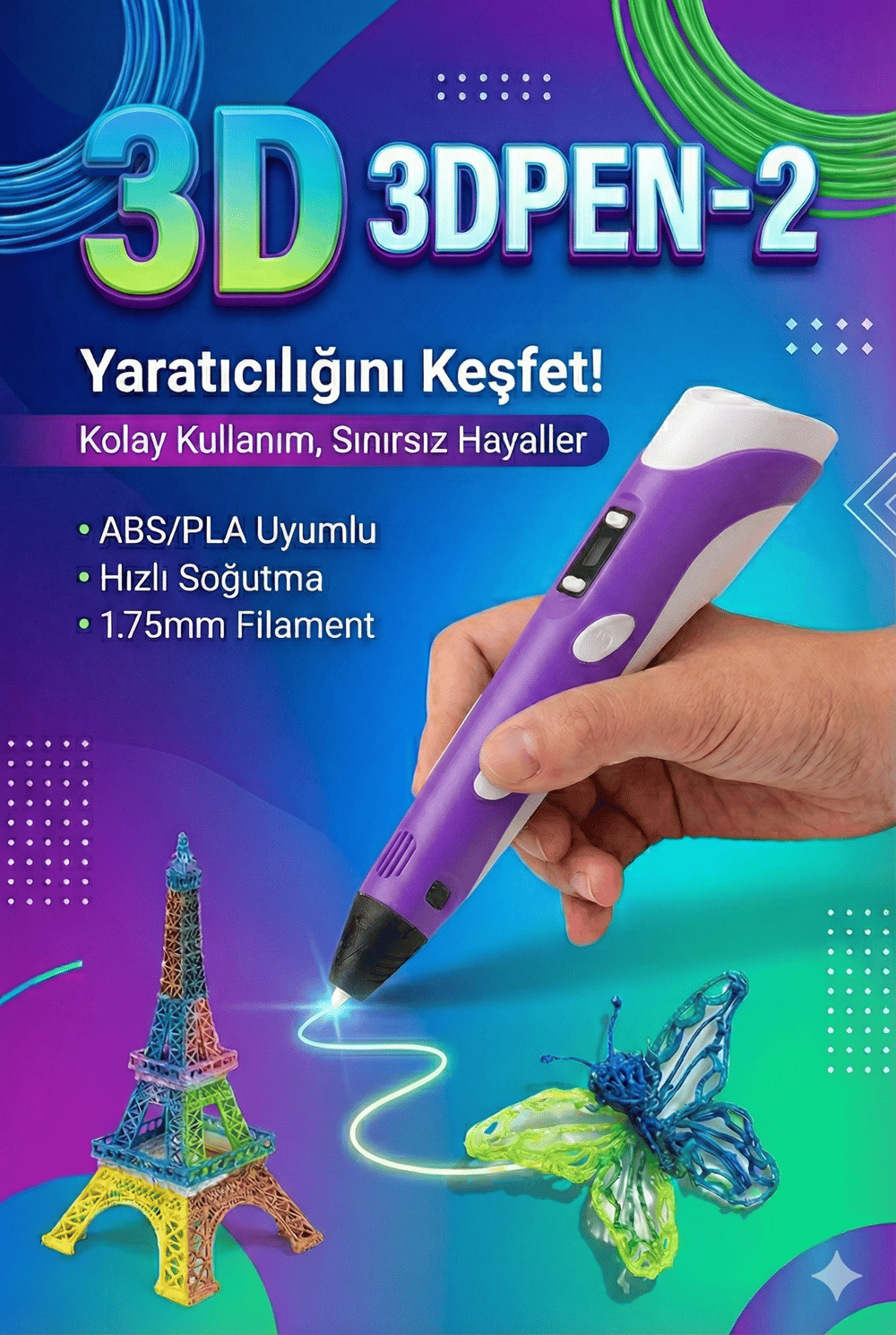 Üç Boyutlu Yazıcı 3d Kalem Pen Printer