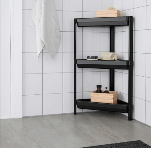 Üçgen - Siyah Pratik Raf Ünitesi Plastik Bx40
