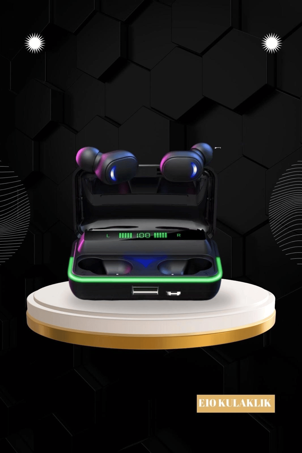 Ucuz ve Kaliteli Kulaklıklı Saat Seti Bluetooth Bağlantılı Akıllı Saat ve Kulaklık