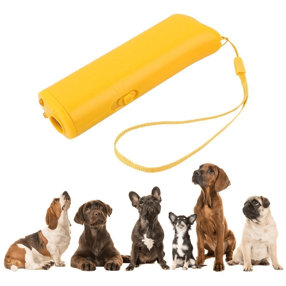 Ultrasonik Köpeksavar Cihaz – 150 Desibel, Ses Dalgasıyla Zararsız Koruma, LED Işıklı, Taşınabilir Etkili