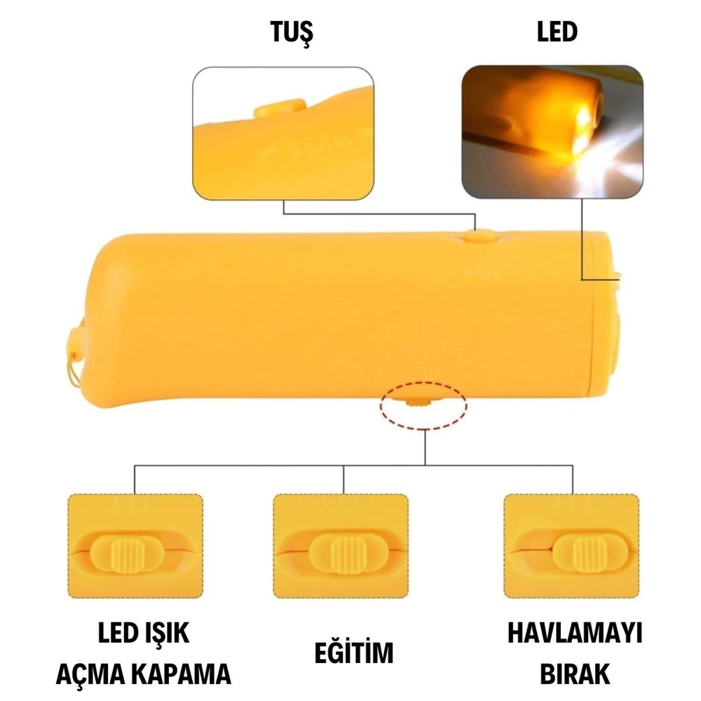 Ultrasonik Köpeksavar Köpek Kovucu Köpek Kornası Eğitim Cihazı Bx40