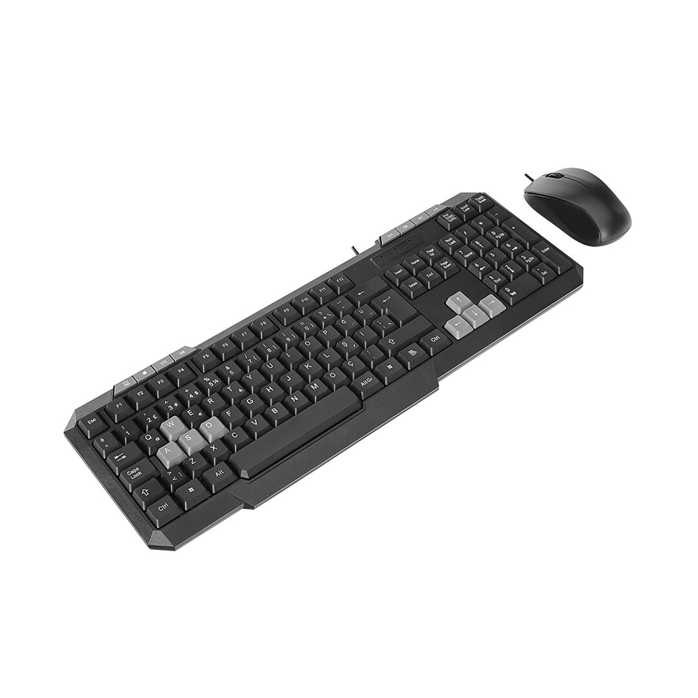 Usb Kablolu Klavye - Mouse Set Q Klavye 1200dpı Mouse Km-1435 Bx40