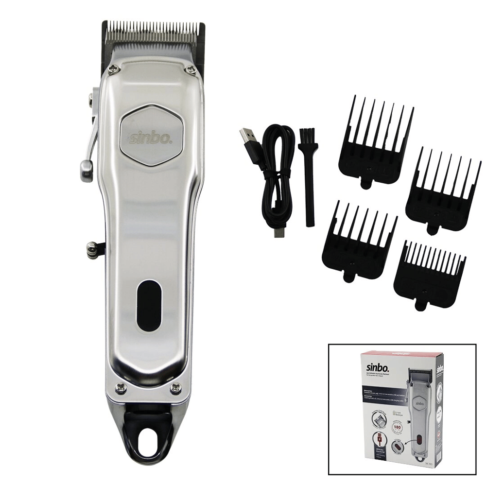 Usb Şarjlı - Dijital Gösterge  Saç - Sakal Kesme Traş Makinesi  Çelik Gövde - Kollu Tarak Ayarı Shc-1905 Bx40