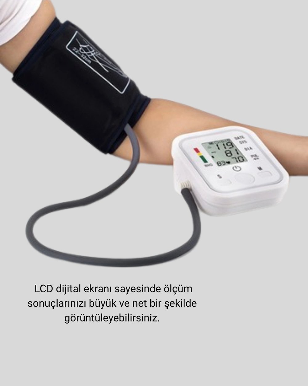 Üst Koldan Ölçüm Dijital Tansiyon Aleti – IHB Aritmi Uyarılı ve Çift Hafızalı