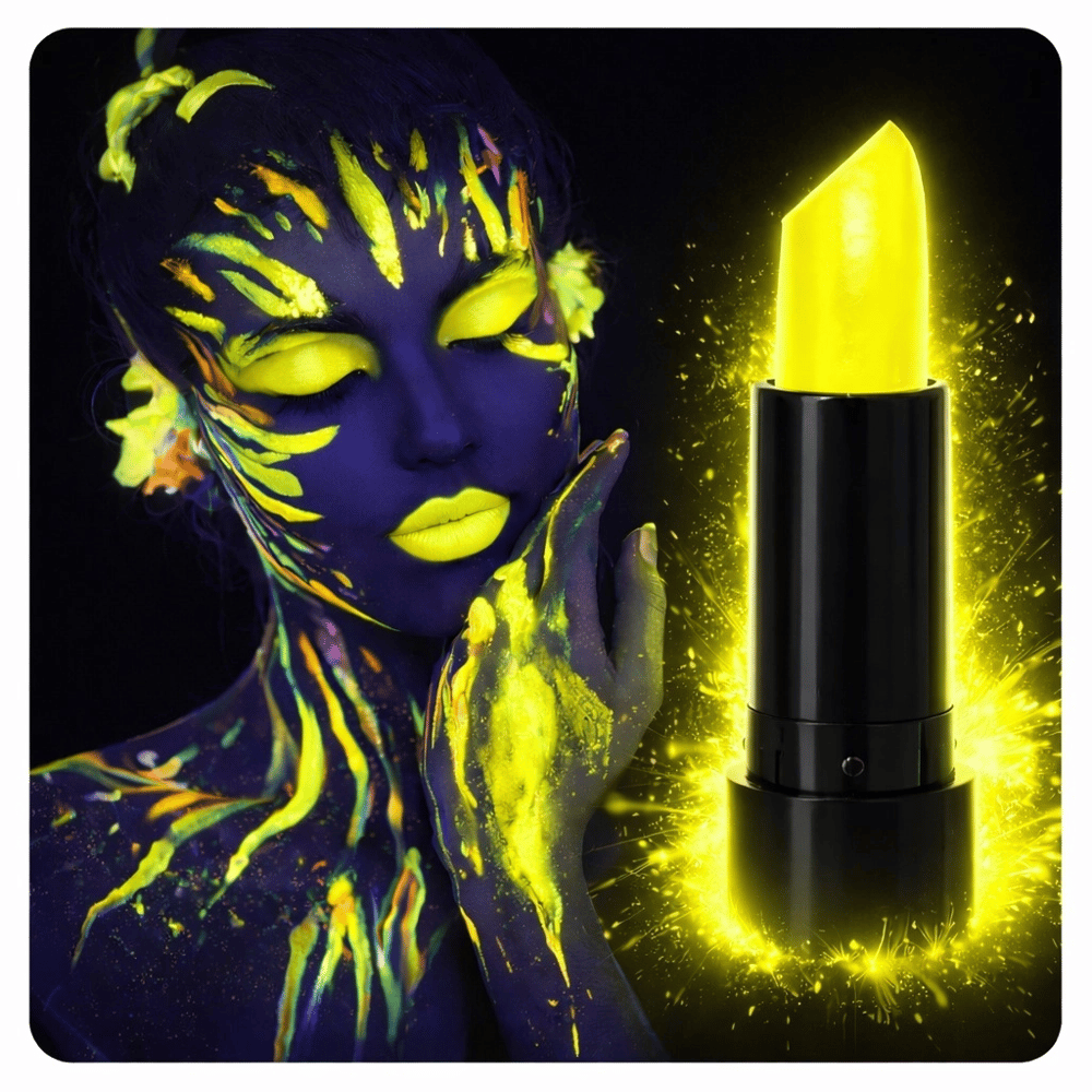 Uv Neon Sarı Ruj – Karanlıkta Parlayan Makyaj Boyası