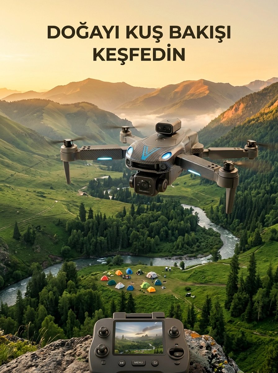 Uzaktan Kumandalı Çift Kameralı Hobi ve Fotoğraf Droneu