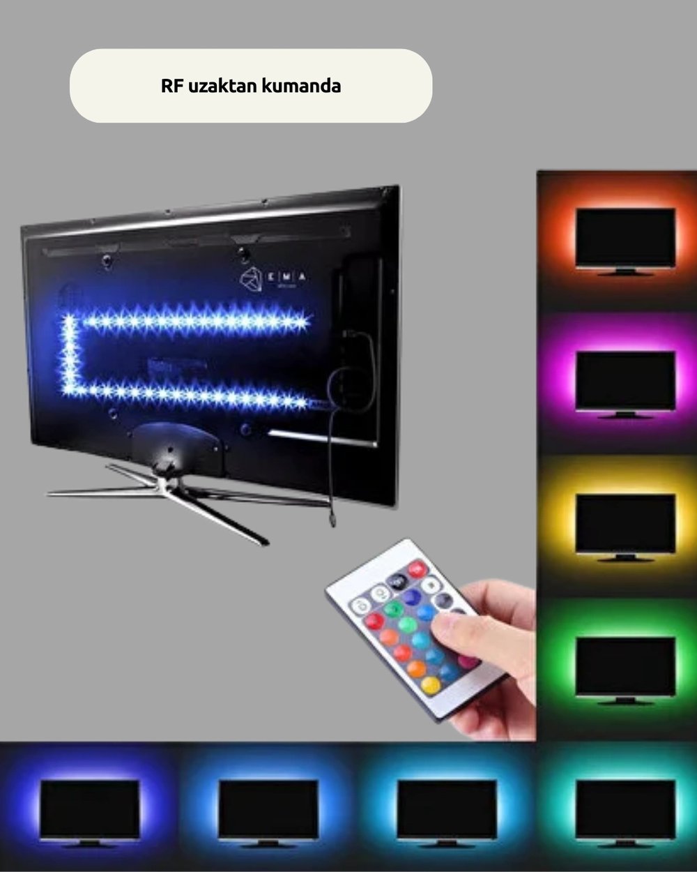 Uzaktan Kumandalı LED TV Arka Işık Şeridi Yeni Nesil