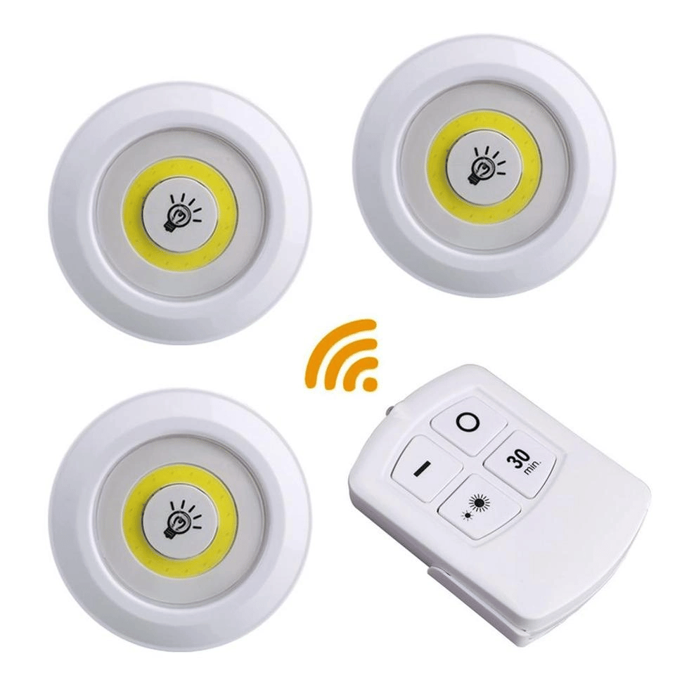 Uzaktan Kumandalı Yapışkanlı 3’lü Led Spot Lamba Bx40