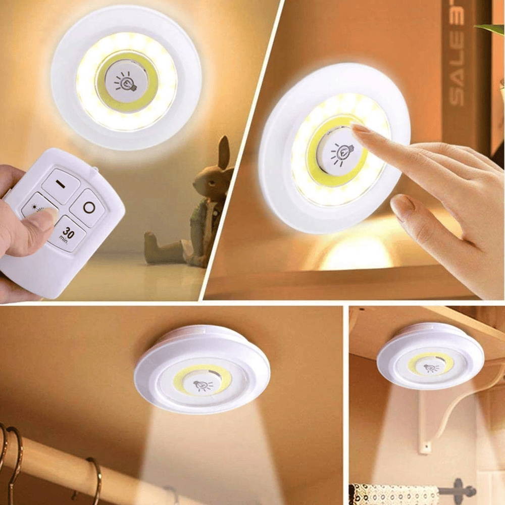 Uzaktan Kumandalı Yapışkanlı Led Spot Lamba Bx40