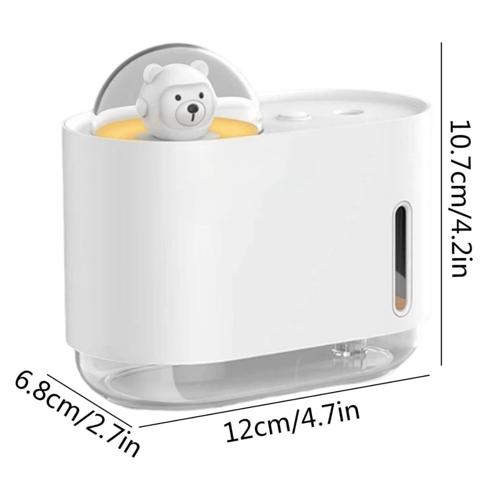 Uzay Ayısı 300 Ml Usb Hava Nemlendirici – Led Işıklı Masaüstü Buhar Makinesi, Yatak Odası & Çocuk Odası İçin Ortam Nemlendirici Bx40