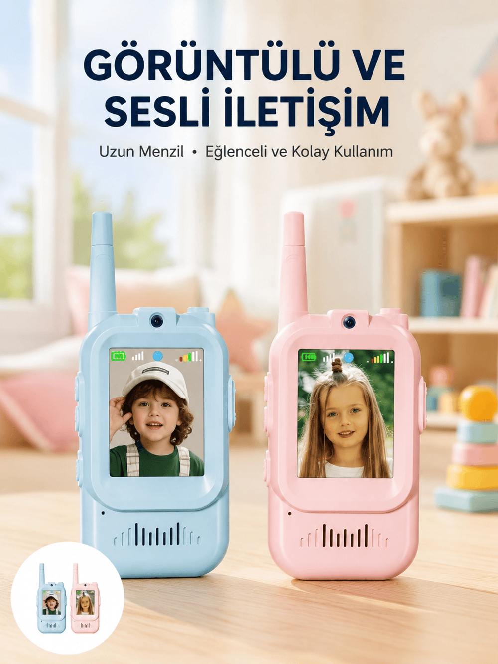 Uzun Menzilli Video Walkie Talkie Eğitici ve Eğlenceli Oyuncak