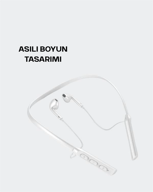 Uzun Pil Ömürlü Kablosuz Kulaklık – Boyun Askılı, 100 Saat Kullanım