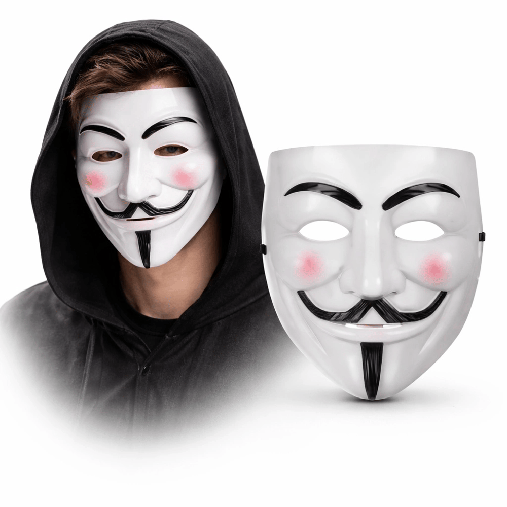 V Mask Premium Vendetta Beyaz Maske (guy Fawkes Stil)