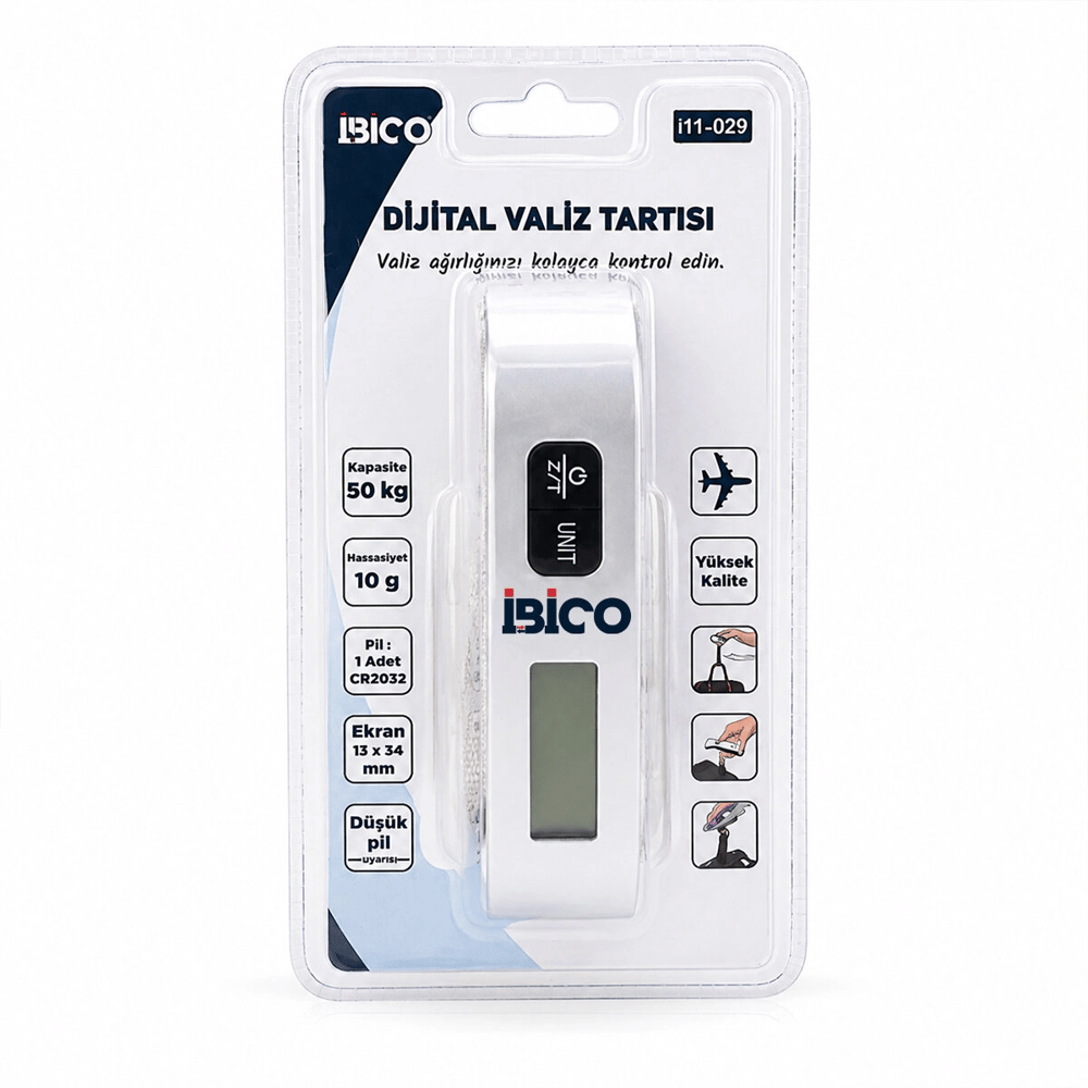 Valiz Model Dijital Valiz Terazi Tartı Kantar Pilli Max=50kg Hasassiyet = 10gr İ11-029 Bx40