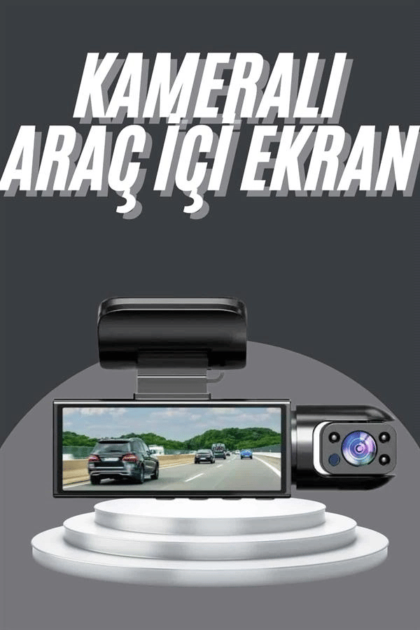 Video ve Fotoğraf Kaydedici Sürüş Kamerası Ön ve Arka Çift Kameralı