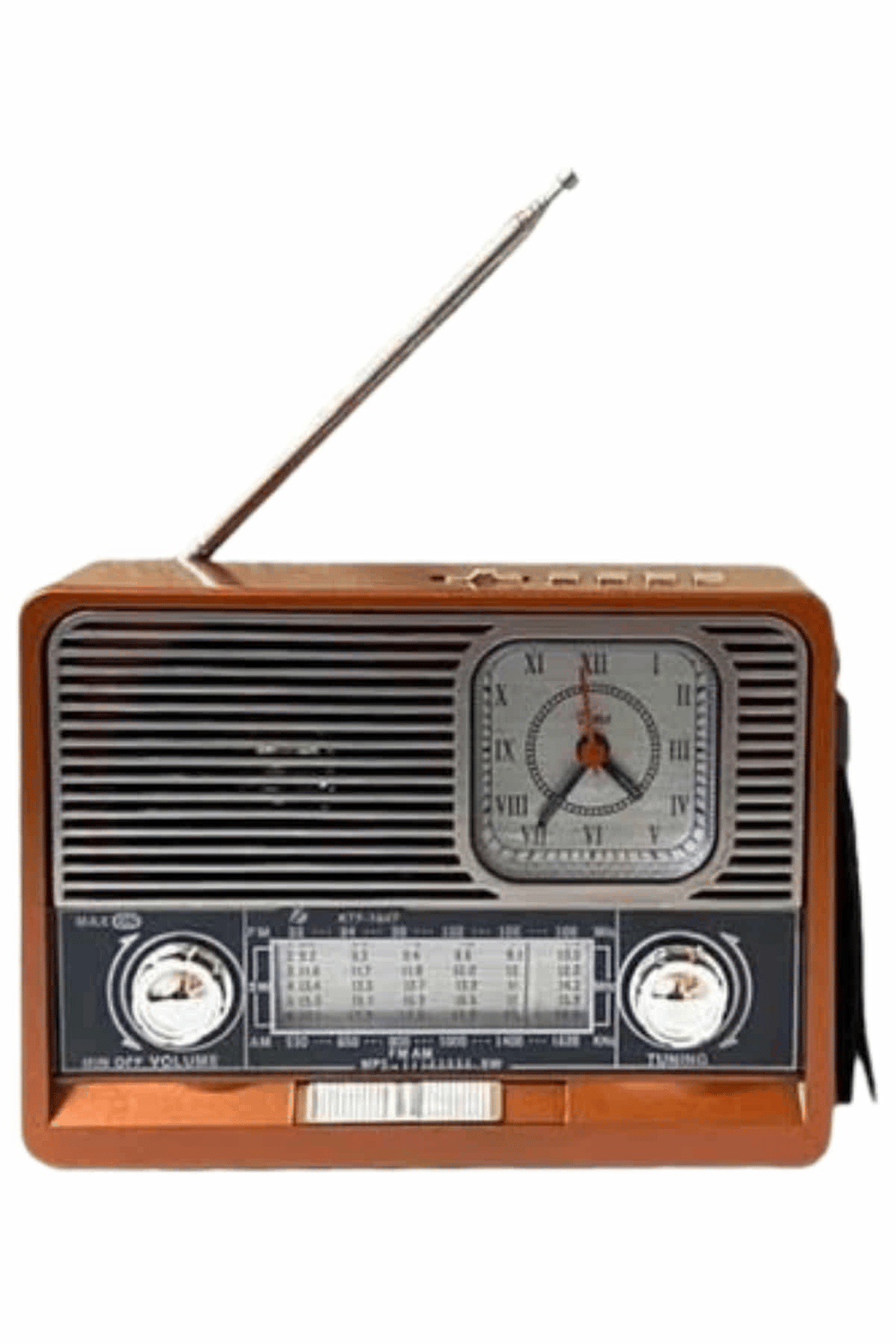 Vintage Nostaljik Radyo AUX USB SD Kart Girişli Şarjlı Bluetooth Bağlantılı