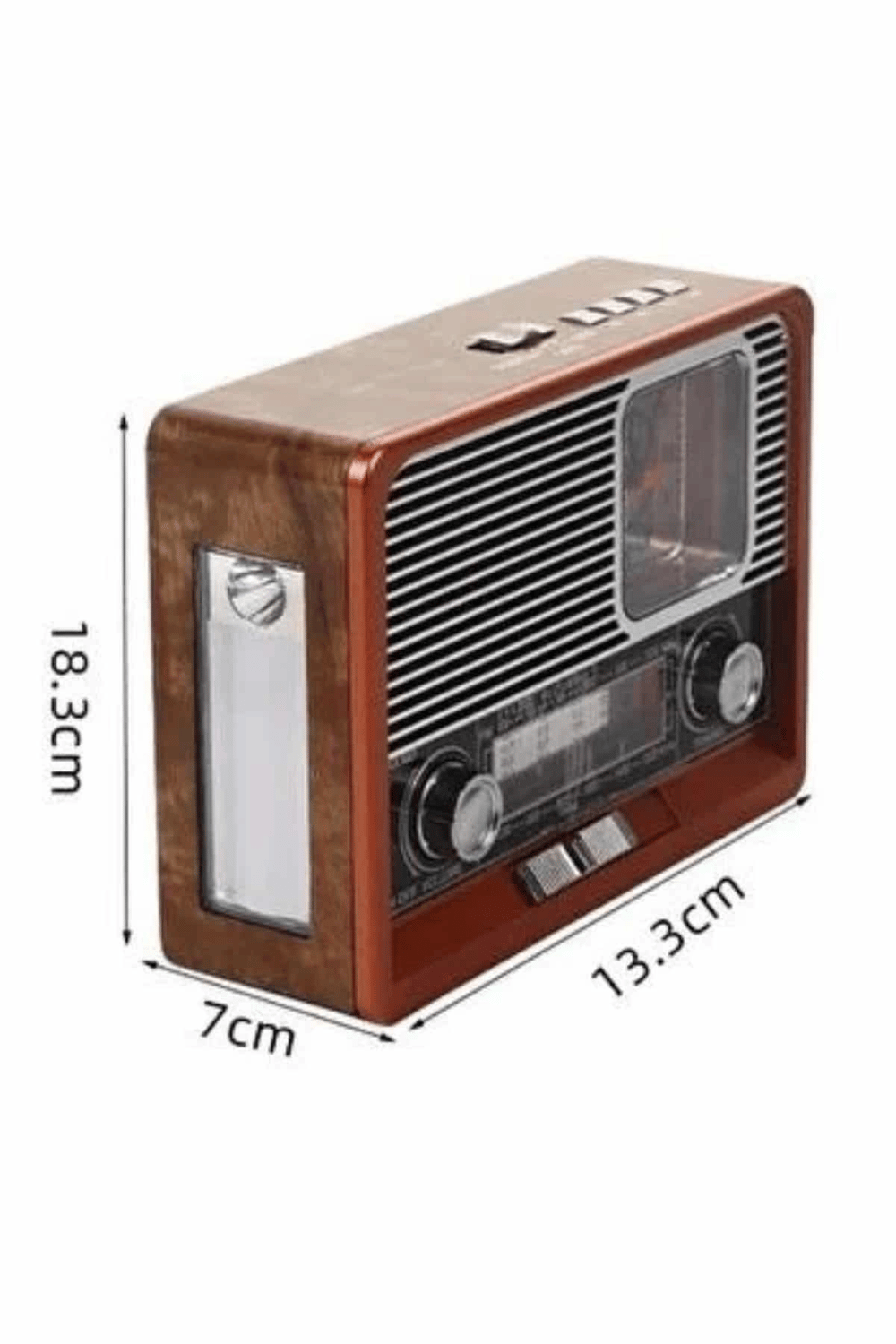 Vintage Nostaljik Radyo AUX USB SD Kart Girişli Şarjlı Bluetooth Bağlantılı