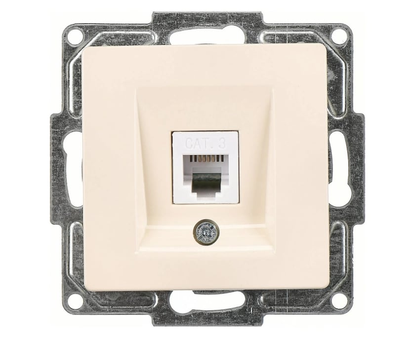 Visage Ambiance Metalik Bej Telefon Prizi Visage Seri Çerçevesiz - Priz ve Anahtar İçin Uyumlu Çerçeve